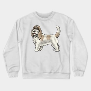 Dog - Grand Basset Griffon Vendeen - White and Tan Crewneck Sweatshirt